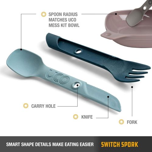  [아마존베스트]UCO Switch Spork 2-Piece Integrated Camping Utensil Set