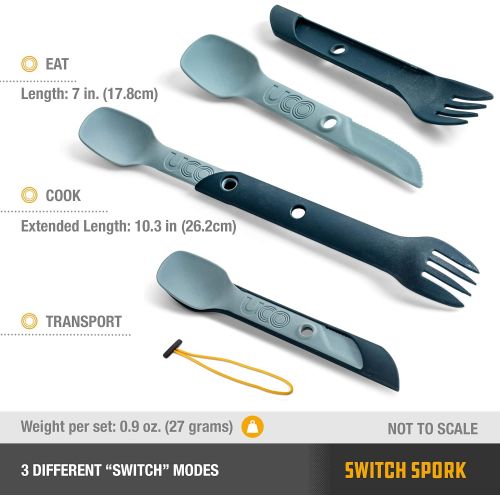  [아마존베스트]UCO Switch Spork 2-Piece Integrated Camping Utensil Set