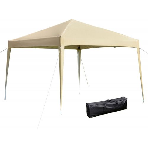  U/D Outdoor Sun Shelters Practical Waterproof Right-Angle Folding Tent Khaki 3 x 3m