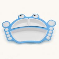 UDAONE Crab Shaped Toddler Plate with Removable Dividers | Food Grade PP Divided Plate, BPA Free, Eco Friendly, for Ages 6 months and up (Blue, 3 sections)