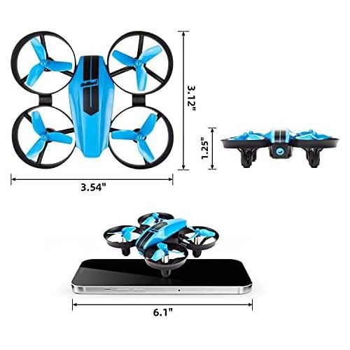  UDI RC UDI U46 Mini Drone for Kids 2.4Ghz RC Drones with Auto Hovering Headless Mode Nano Quadcopter, Blue