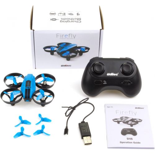  UDI RC UDI U46 Mini Drone for Kids 2.4Ghz RC Drones with Auto Hovering Headless Mode Nano Quadcopter, Blue