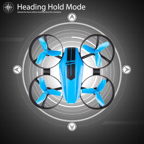  UDI RC UDI U46 Mini Drone for Kids 2.4Ghz RC Drones with Auto Hovering Headless Mode Nano Quadcopter, Blue