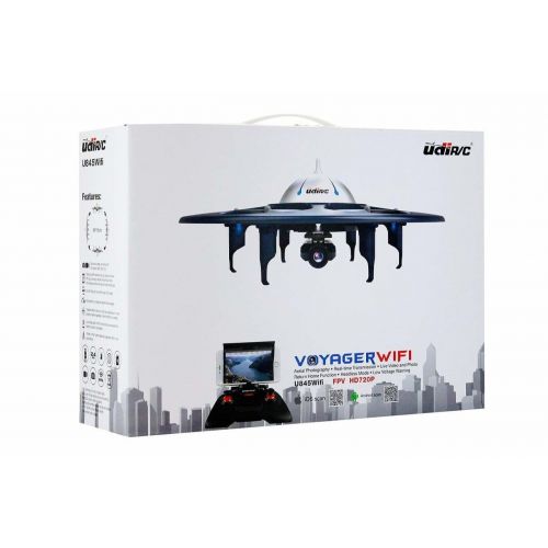  UDI U845 Voyager Wifi FPV UFO Hexacopter RC Drone with Real-time Aerial Photography 720P HD Camera, App Controllable by Smart Devices