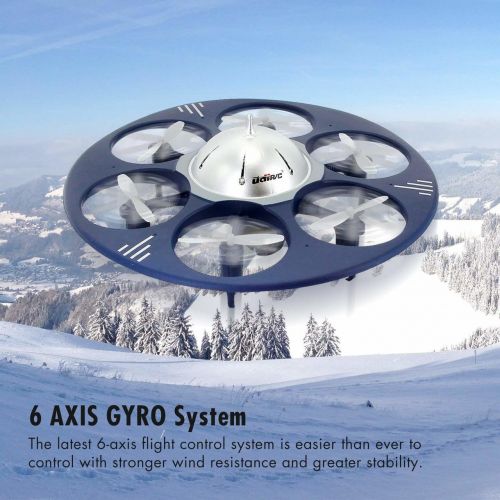  UDI U845 Voyager Wifi FPV UFO Hexacopter RC Drone with Real-time Aerial Photography 720P HD Camera, App Controllable by Smart Devices