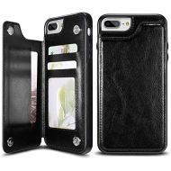 [아마존베스트]UEEBAI Case for iPhone 6 6S, Luxury PU Leather Case with [Two Magnetic Clasp] [Card Slots] Stand Function Durable Shockproof Soft TPU Case Back Wallet Flip Cover for iPhone 6/6S -