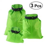 [아마존 핫딜]  [아마존핫딜]UEETEK 3 Stueck/ Set Trockenbeutel,Ultra-light Nylon Packsacks fuer Camping Bootfahren ,Ideal fuer die Lagerung von Kleidung/Sonnenschutz Creme / Schuhe Etc Gruen,(1,5 L + 2,5 L + 3,5