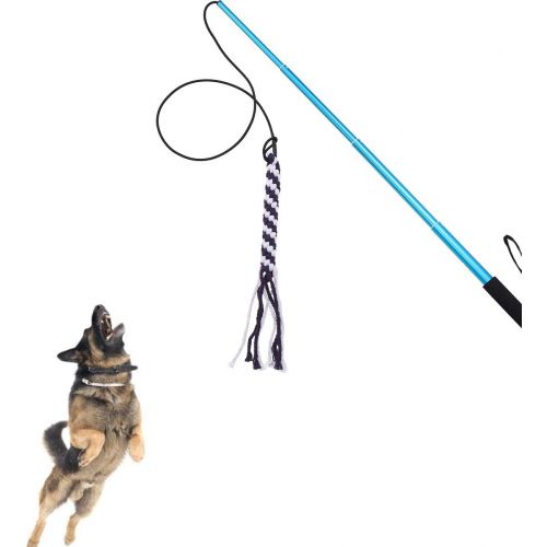  [아마존 핫딜]  [아마존핫딜]UEETEK Ueetek Interactive Dog Toy Telescopic Flirt Pole Fun Chew Toy for Pets Size L (Blue)