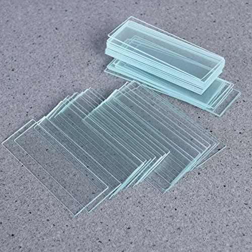  [아마존베스트]Ueetek Microscope Slides 50Pieces and Cover Glass 100Piece for Optical Microscope