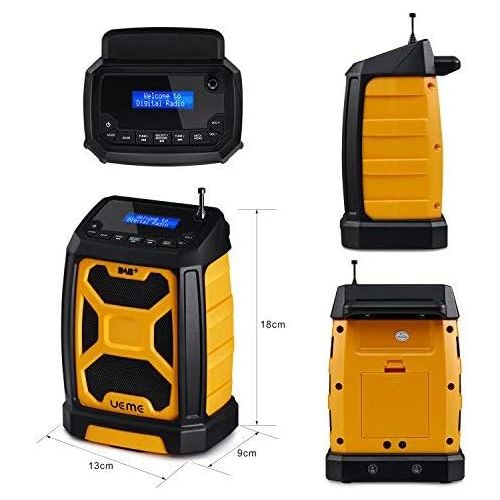  [아마존베스트]-Service-Informationen UEME DB-326 Portable DAB Radio, yellow, DB-326-YELLOW