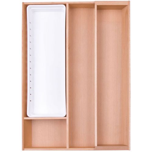  UEniko Vida UENIKA+ Large Cabinet Drawer Wood Cutlery Tray Expandable Utensil Organizer Flatware Drawer Dividers Kitchen Storage l