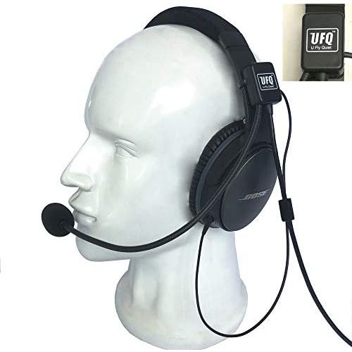  [아마존베스트]-Service-Informationen UFQ AV Mike-2 Aviation Headset Microphone Suitable for Bose QC25 QC35 Sony MDR 1000X Including Headset Bag Also with MP3 Input Similar to U Fly Mike