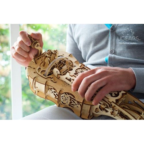  [아마존베스트]UGears Mechanical Models 3-D Wooden Puzzle - Mechanical Hurdy-Gurdy Musical Instrument