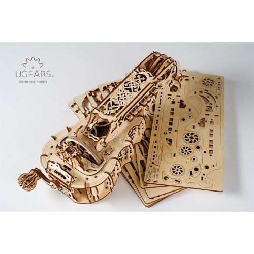  [아마존베스트]UGears Mechanical Models 3-D Wooden Puzzle - Mechanical Hurdy-Gurdy Musical Instrument