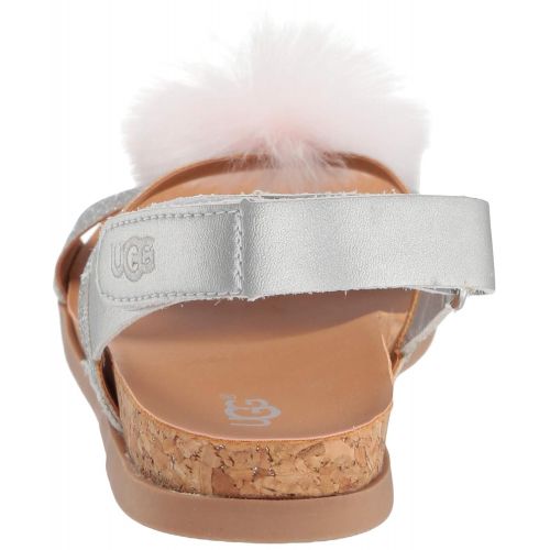  UGG Kids K Fonda Glitter Pom Sandal