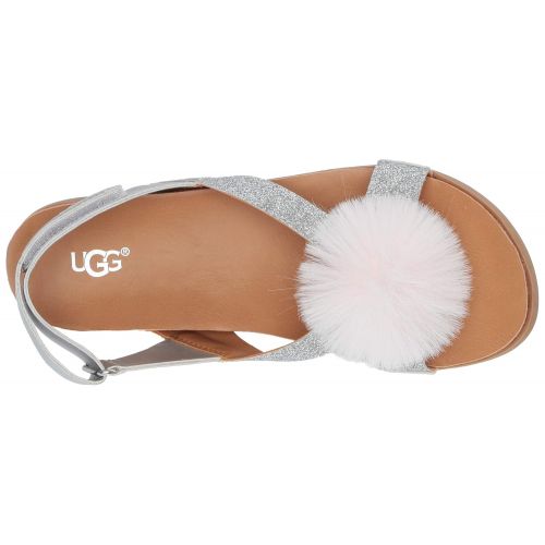  UGG Kids K Fonda Glitter Pom Sandal