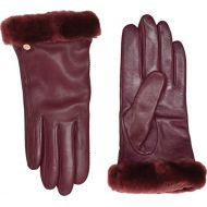 UGG Womens Classic Leather Shorty Tech Gloves Port LG