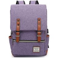 [아마존 핫딜]  [아마존핫딜]UGRACE Vintage Laptop Backpack with USB Charging Port, Elegant Water Resistant Travelling Backpack Casual Daypacks School Shoulder Bag for Men Women, Fits up to 15.6Inch MacBook in