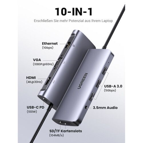  UGREEN 10-in-1 USB-C Hub