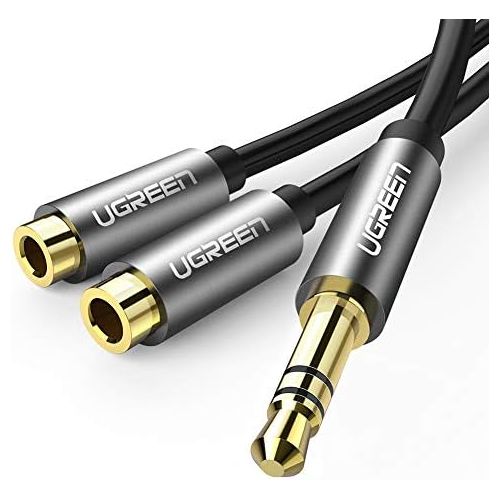  [아마존베스트]UGREEN 3.5mm Audio Stereo Y Splitter Extension Cable 3.5mm Male to 2 Port 3.5mm Female for Earphone, Headset Splitter Adapter, Compatible for iPhone, Samsung, LG, Tablets, MP3 Play