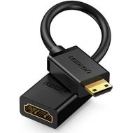 [아마존베스트]UGREEN Mini HDMI Adapter Mini HDMI to HDMI Female Cable Adapter 4K Compatible for Raspberry Pi Zero W, DSLR Camera, Camcorder, Graphics Video Card, Laptop, Pico Projector, Tablet,