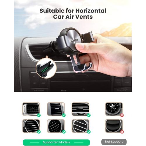  [아마존베스트]UGREEN Car Phone Mount Air Vent Cell Phone Holder Compatible for iPhone Xs Max X XR 8 Plus 7 6 6S, Samsung Galaxy S10 Plus S9 S8 Note 9 8 S7 Edge S6, Google Pixel 3 XL, LG V40 V30