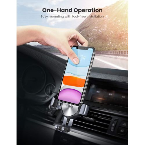  [아마존베스트]UGREEN Car Phone Mount Air Vent Cell Phone Holder Compatible for iPhone Xs Max X XR 8 Plus 7 6 6S, Samsung Galaxy S10 Plus S9 S8 Note 9 8 S7 Edge S6, Google Pixel 3 XL, LG V40 V30