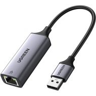 UGREEN USB Ethernet Adapter Aluminum USB 3.0 to Network Gigabit RJ45 LAN 10 100 1000 Mbps Adapter Converter Compatible with Nintendo Switch MacBook Mac Pro Mini iMac XPS Surface Pr
