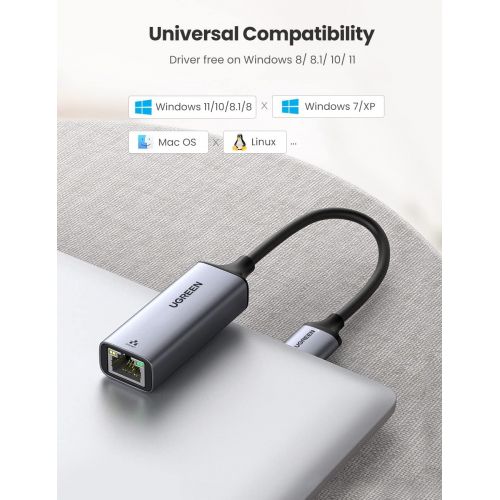  UGREEN USB Ethernet Adapter Aluminum USB 3.0 to Network Gigabit RJ45 LAN 10 100 1000 Mbps Adapter Converter Compatible with Nintendo Switch MacBook Mac Pro Mini iMac XPS Surface Pr