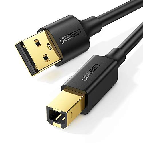  UGREEN USB 2.0 Printer Cable - A-Male to B-Male Cord USB A to B Cable High-Speed Scanner Cord Compatible with Hp, Canon, Brother, Samsung, Dell, Epson, Lexmark, Xerox, Piano, Dac,