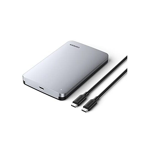  UGREEN USB C Hard Drive Enclosure for 2.5 SATA SSD HDD Aluminum USB C to SATA Adapter USB 3.1 Gen 2 Support UASP SATA III Compatible with MacBook Pro Air WD Seagate Toshiba Samsung