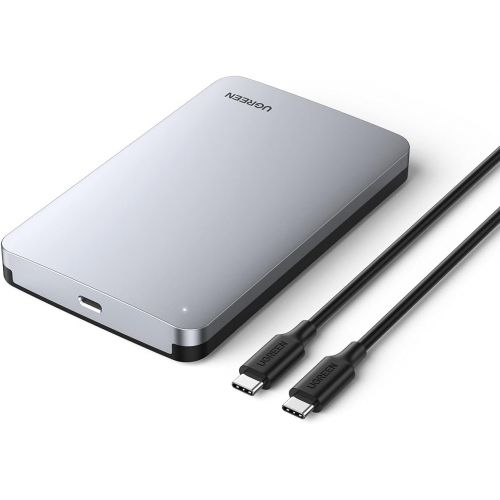  UGREEN USB C Hard Drive Enclosure for 2.5 SATA SSD HDD Aluminum USB C to SATA Adapter USB 3.1 Gen 2 Support UASP SATA III Compatible with MacBook Pro Air WD Seagate Toshiba Samsung