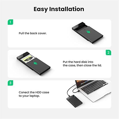  UGREEN 2.5 Hard Drive Enclosure USB 3.0 to SATA III for 2.5 Inch SSD & HDD 9.5mm 7mm External Hard Drive Case Support Max 6TB with UASP Compatiable for WD Seagate Toshiba Samsung H