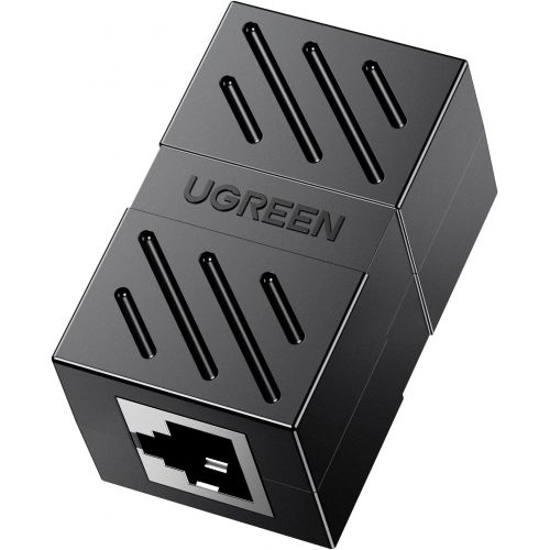  [아마존베스트]UGREEN RJ45 Coupler Cat7 Cat6 Cat5e Ethernet Cable Extender Adapter LAN Connector in Line Coupler Female to Female (Black)