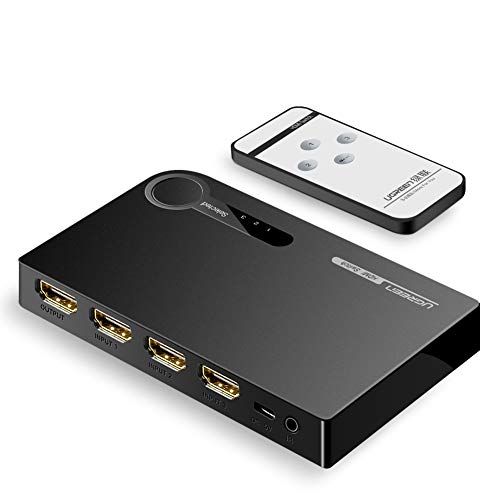  [아마존베스트]UGREEN HDMI Switch 4K 3 Port HDMI Switcher Splitter Hub 4K Full HD 1080P 3D Compatible for PC Laptop, Xbox 360 One, PS4 PS3, Nintendo Switch, Blu-ray Player, Roku Fire Stick with I