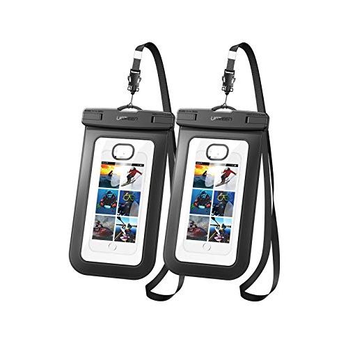  [아마존베스트]UGREEN Universal Waterproof Case 2 Pack Cell Phone Pouch Dry Bag Compatible for iPhone 11 Pro Max, iPhone SE 2020, iPhone X XR XS 8 Plus 7 6S 6 5, Samsung Galaxy S20 S10 S9 S8 Plus