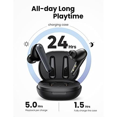  [아마존베스트]UGREEN HiTune T1 Wireless Earbuds 4 Microphones Headphones Deep Bass Bluetooth 5.0 Noise Cancelling Wireless Bluetooth Headphones In-Ear Earphones Hi-Fi Stereo with EQ Mode, 24 Hou