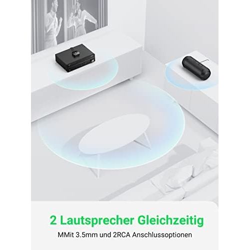  [아마존베스트]-Service-Informationen UGREEN Bluetooth Adapter Bluetooth Receiver Cinch 2RCA 3.5mm Bluetooth Empfanger Bluetooth 4.1 unterstuetzt fuer Stereoanlage Lautsprecher Verstarker