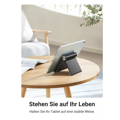  [아마존베스트]Ugreen Stand Tablet Holder Tablet Stand Portable Mobile Phone Holder Compatible with iPad Air iPad Mini Huawei MediaPad P30 Surface Go Samsung Galaxy Tab E-Reader, iPhone 11 etc. u