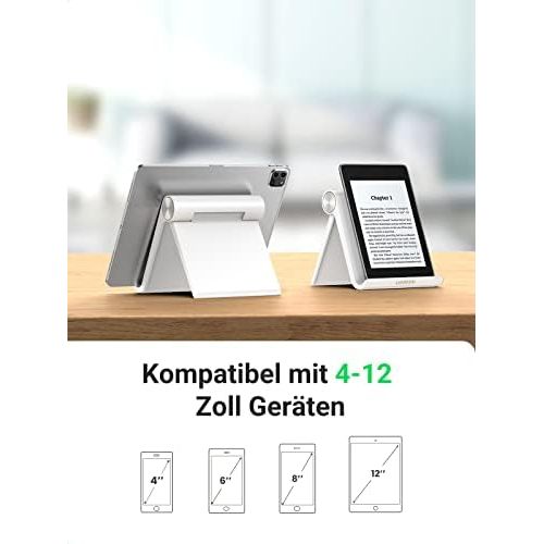  [아마존베스트]Ugreen Stand Tablet Holder Tablet Stand Portable Mobile Phone Holder Compatible with iPad Air iPad Mini Huawei MediaPad P30 Surface Go Samsung Galaxy Tab E-Reader, iPhone 11 etc. u