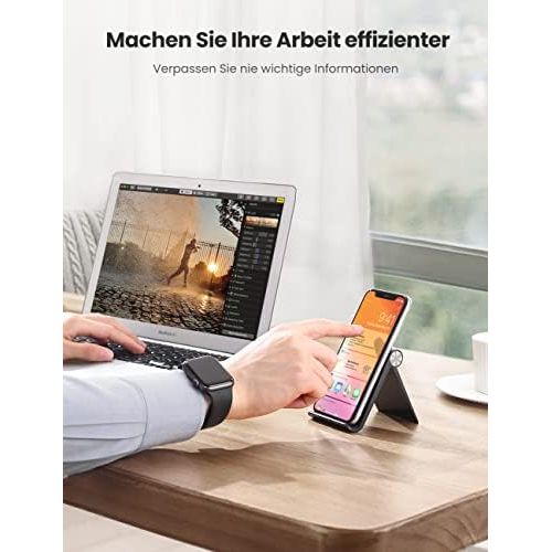  [아마존베스트]UGREEN Mobile phone stand, mobile phone holder, multi-angle smartphone, tablet holder, stand, compatible with iPhone 12 Pro Max 11 Pro, Huawei P30, Galaxy S20 S10 A50 etc. up to 7.