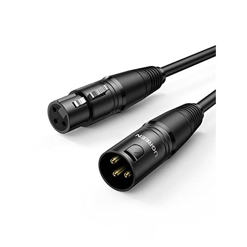  [아마존베스트]Ugreen Microphone Cable High Quality XLR Male to XLR Female Black, Black