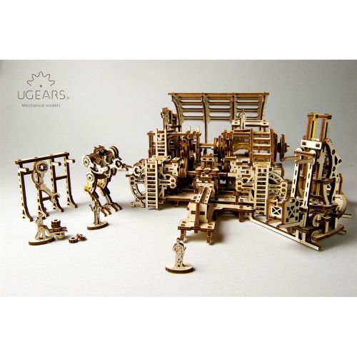  UGears Ugears Robot Factory 3D Wooden Puzzle Brain Teaser for Self-Assembly Teens and Adults