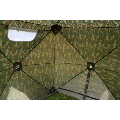  [아마존베스트]UHATEX Carp Fishing / Angling Shelter / Faltzelt Camo alone set up in just 30 seconds