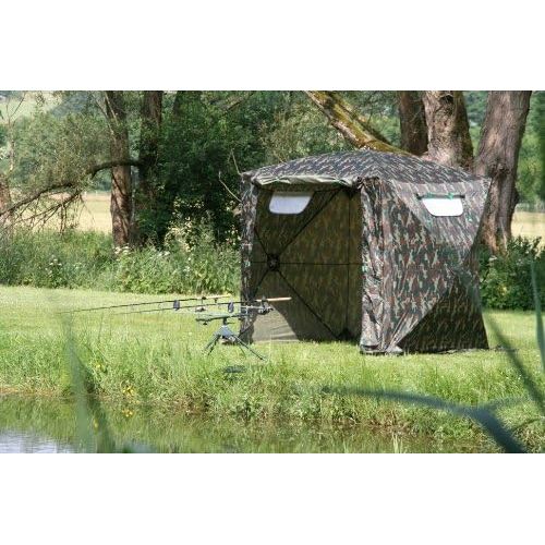  [아마존베스트]UHATEX Carp Fishing / Angling Shelter / Faltzelt Camo alone set up in just 30 seconds