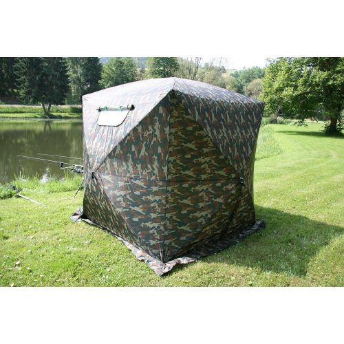  [아마존베스트]UHATEX Carp Fishing / Angling Shelter / Faltzelt Camo alone set up in just 30 seconds