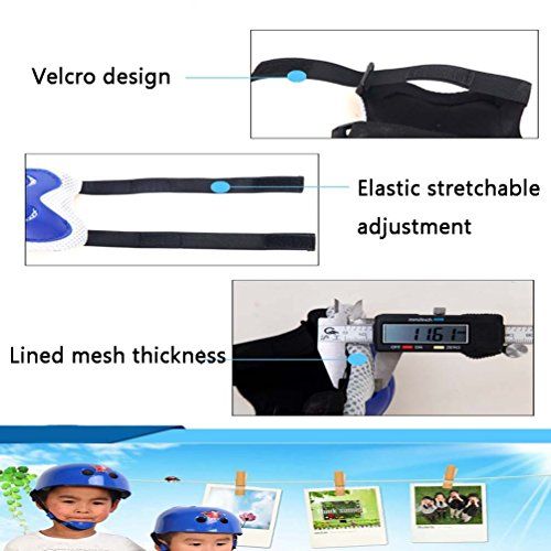  UHHAN Childrens Skating Protective Equipment Vitality Scooter Safety Protective Gear Kneepads Hand Elbow