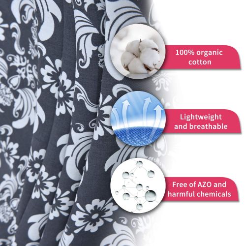  [아마존베스트]UHINOOS Nursing Cover, Infinity Soft Breastfeeding Cotton for Babies with no See Through Cotton for...