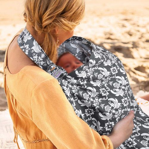  [아마존베스트]UHINOOS Nursing Cover, Infinity Soft Breastfeeding Cotton for Babies with no See Through Cotton for...