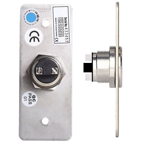  [아마존베스트]UHPPOTE Push to Exit Button Switch NO/COM Output Stainless Steel Panel for Access Control Hollow Door